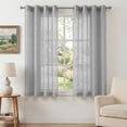 thumbnail image 1 of H.VERSAILTEX Farmhouse Natural Linen Sheer Curtains Flax Linen Blended Semi-Sheer Soft Privacy Grommet Drapes Set of 2 Panels for Bedroom , 52"x 63" ,Dove, 1 of 7