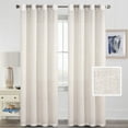 thumbnail image 1 of H.VERSAILTEX Farmhouse Natural Linen Sheer Curtains Grommet Set of 2 Panels - 52 x 84 In for Bedroom, 1 of 7