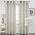 thumbnail image 1 of H.VERSAILTEX Linen Sheer Curtains 2 Panel Sets 84 Inch Long - Semi Transparent Privacy Sheer Curtains for Bedroom, Angora, 52 x 84 Inch, 1 of 7