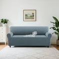 thumbnail image 1 of H.VERSAILTEX Premium Jacquard Stretch Sofa Cover with Waterproof Seat & Elastic Bottom Protection for Kids,Pets 1-Piece Furniture Protector Slipcover(Sofa,Stone Blue), 1 of 7
