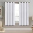 thumbnail image 1 of H.VERSAILTEX  Classic Collection Blackout Grommet Curtains, Pure White Solid Print, 52" x 54", 1 Panel, 1 of 9
