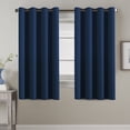 thumbnail image 1 of H.VERSAILTEX Contemporary Navy Solid Print Grommet Blackout Thermal Insulated Curtains Window, 52" x 54", 1 Panel, 1 of 6