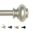 thumbnail image 1 of H.VERSAILTEX Single Curtain Rod for Windows 66 - 120", 3/4 Inch Decorative Adjustable Drapery Rods, Nickel, 1 of 6