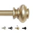 thumbnail image 1 of H.VERSAILTEX Single Curtain Rods for Windows Indoor/Outdoor, 66 to 120 Inches 3/4 Inch Diameter Drepery Rods with Brackets, Gold, 1 of 6