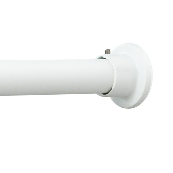 H.VERSAILTEX Single Shower Curtain Rod Non Slip Adjustable 26-78 inch with Spring Tension for Bathroom，White