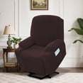 thumbnail image 1 of H.VERSAILTEX Stretch Electric Power Lift Recliner Chair Cover with Side Pocket, Soft Thick Jacquard(Single Seat, Grey), 1 of 7