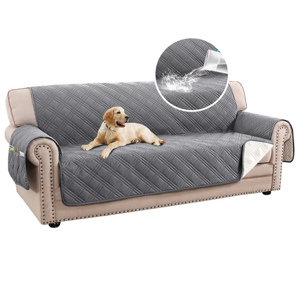 H.VERSAILTEX Waterproof Diamond Pattern Polyester Sofa Slipcover for Living Room, Beige