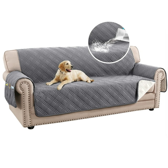 H.VERSAILTEX Waterproof Diamond Pattern Polyester Sofa Slipcover for Living Room, Beige
