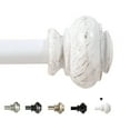 thumbnail image 1 of H.VERSAILTEX Window Curtain Rods Set 48 to 84 Inches Adjustable Length, 3/4 Inch Designed End Caps Drapery Rods with Brackets Easy Installation, White, 1 of 6