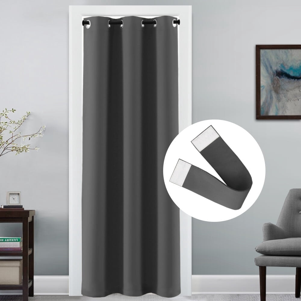 H.VERSIALTEX Blackout Curtains for Doorways and Closets, Thermal Insulated Room Dividers (Charcoal Gray, 42" x 80", 1 Panel)