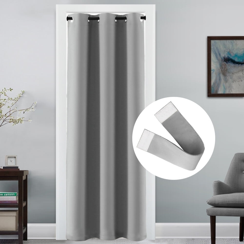 H.VERSIALTEX Blackout Curtains for Doorways and Closets, Thermal Insulated Room Dividers (Dove Gray, 42" x 80", 1 Panel)
