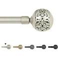 thumbnail image 1 of H.Versailtex Contemporary Single Adjustable Curtain Rod, Nickel Ball Cage, 66-120 Inches, 1 of 8