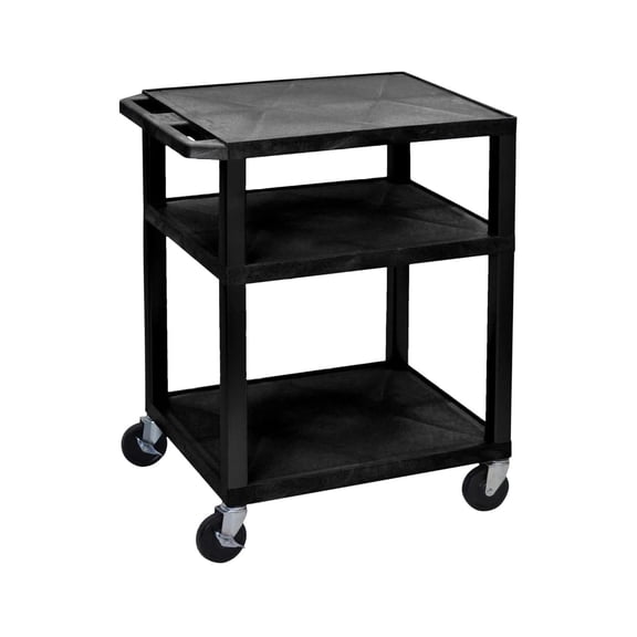 H WT34E Presentation Cart, 34" H, Black