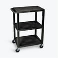 thumbnail image 1 of Luxor WT34S Tuffy Utility Cart with Three Flat Shelves, Black, 1 of 2