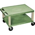 thumbnail image 1 of H. Wilson Tuffy Plastic 16" 2 Shelf Utility Cart 16 Light Green, 1 of 1