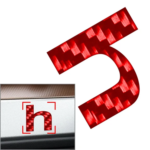 H Window Door Wall Car Badge Emblem Lowercase Alphabet Letter Decals Stickers