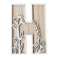thumbnail image 1 of H Wood Flower Decoration, Carved Letter Craft, Home Wall Art, Wedding Decor With Natural Wood Material, Handmade Design For Kitchen Decor, Living Room Accents And Gift Ideas, 1 of 5
