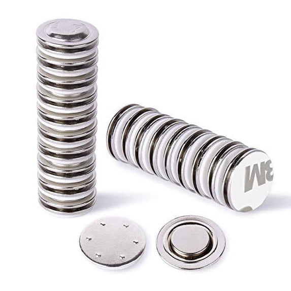 H YANKBN 20-Pack Small Round Button Badge Magnets,Circle Badges,Brooches, Arts&Crafts and Other Round or Small Name Tags