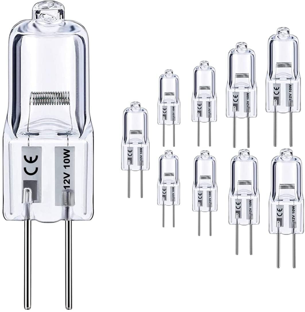 H&Z 5PCS GU4 Halogen 20W Bulbs, G4 12V 20W with 2800k Warm White, Long  Lifespan G4 Bi-Pin Base Dimmable for Cabinet Light