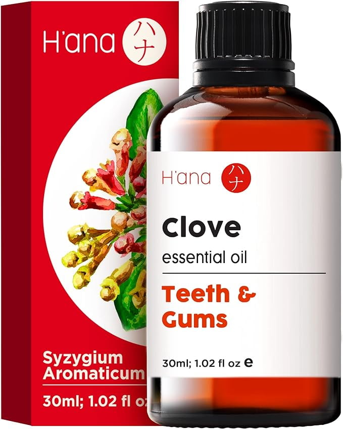 H’ana Clove Oil for Tooth Aches & Pain 100 Pure and Natural Clove