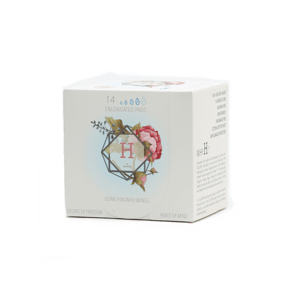 H by ELICSOR Ultra-Thin Menstrual Pads, Super Absorbent Sanitary Pads with Wings (285MM Day USE)