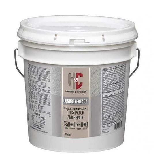 H&c Concrete Patching and Repair Compound, Pail, Clear, H&C 60.100709-99