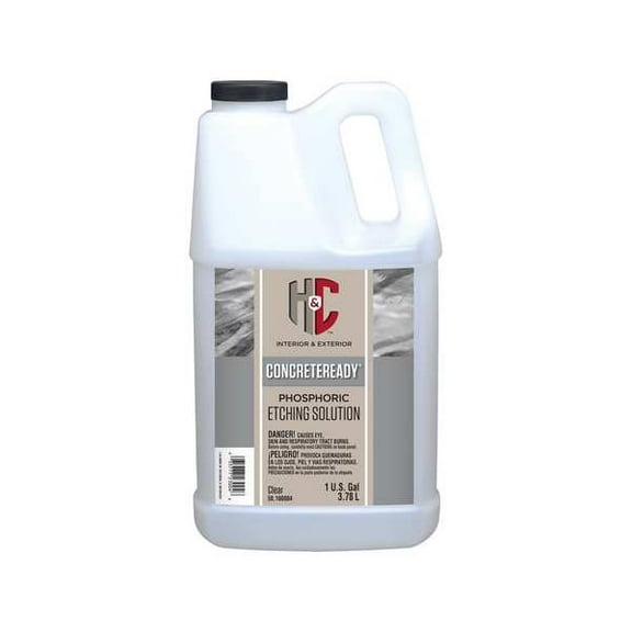 H&c 1 gal Etch Coating, Invisible Finish, Clear, Solvent Base 50.160004-16