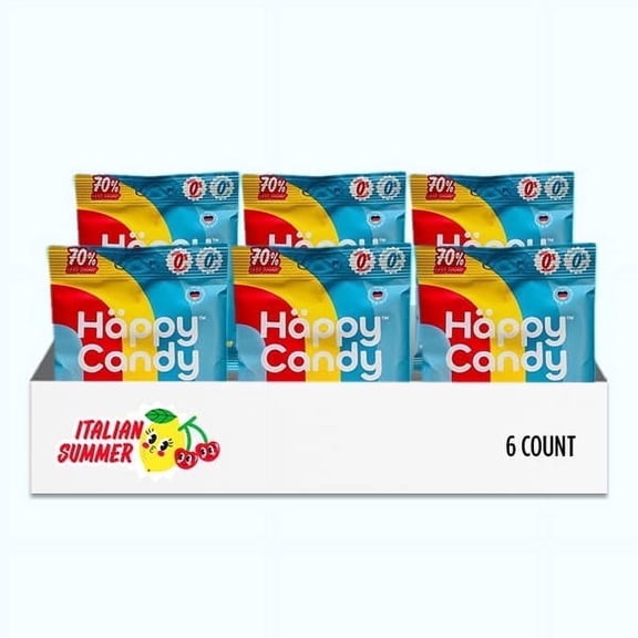 Hppy Candy Summer Gummy Candy 6 Pack-Cherry, Lemon Flavor