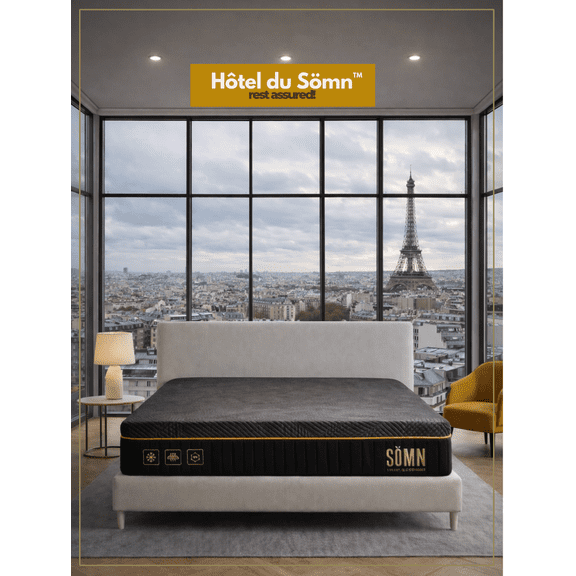 Hôtel Du Sömn Premium Luxury Cooling Hybrid TwinXL Mattress 10" Height for Adults