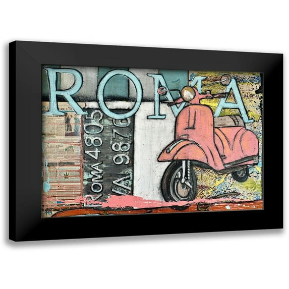 Hüttner, Rainer 18x14 Black Modern Framed Museum Art Print Titled - Roma II