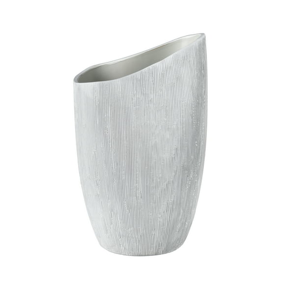 Elk Home Scribing Contemporary Vase in White Finish