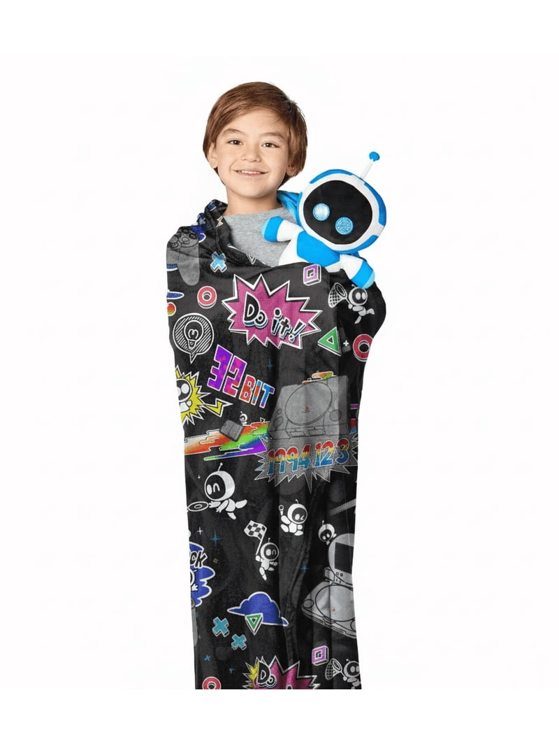 Playstation Astrobot Mural Officially Licensed Silk Touch Throw