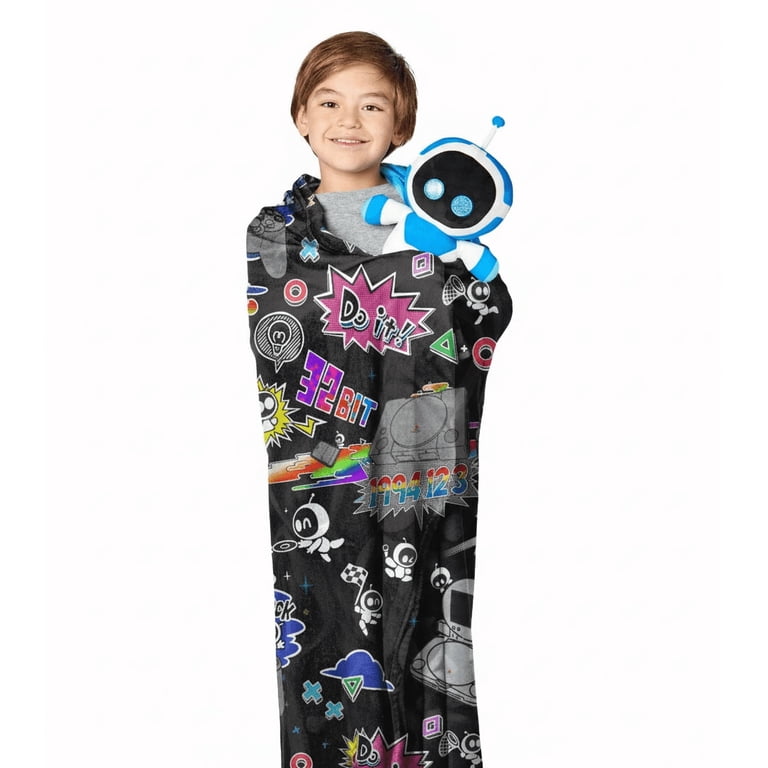 Playstation Astrobot Mural Officially Licensed Silk Touch Throw