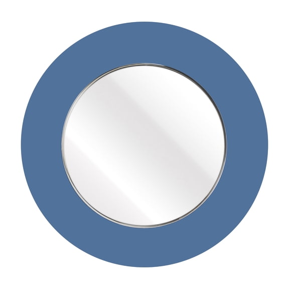 Elk Home Lapis 34.5-Inch Blue Round Wall Mirror, Coastal Style