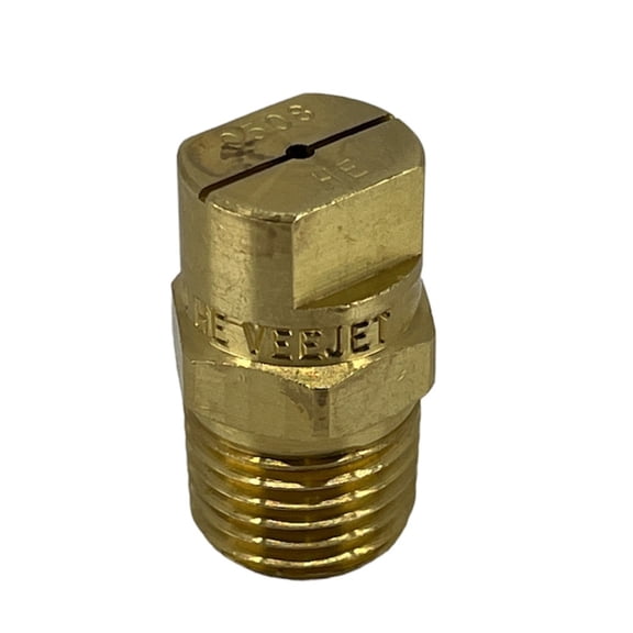 H1/4U-0508HE TeeJet Brass Veejet Nozzle for Boomless Nozzles, 1/4" MNPT
