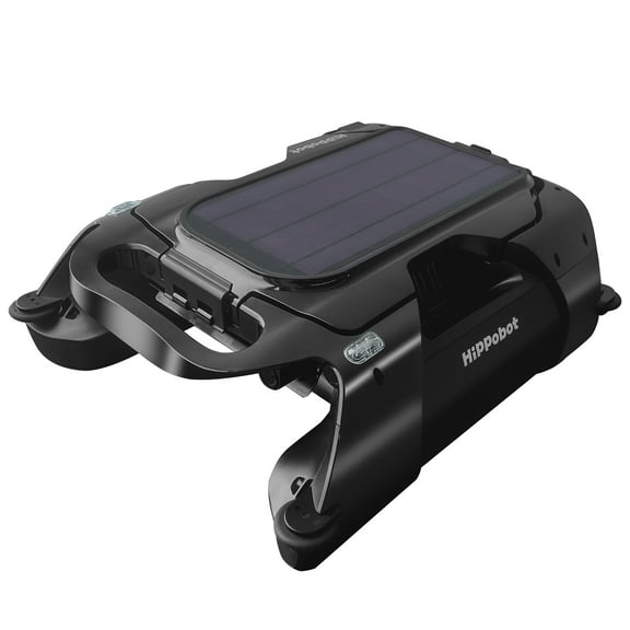 H1 Automatic Pool Cleaner Robot with Obstacle Avoidance, AI Path Planning Solar Pool Skimmer with 24H Cleaning Battery Power Dual Charging Option Large Capacity Automatic Robotic Pool Skimmer