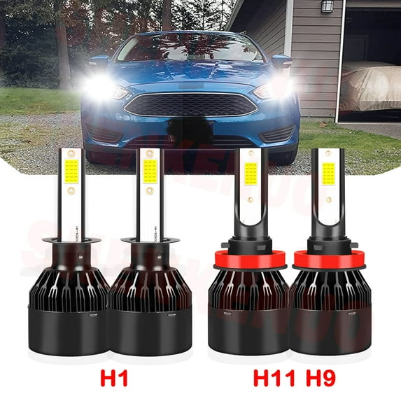 H1 H11 LED Headlight Bulbs for Ford Focus 2012 2013 2014 2015 2016 2017 2018 High&Low Beam 4pcs