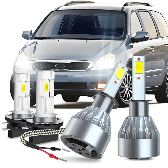 H1 H11B LED Headlight Bulbs for Kia Sedona 2007 2008 2009 2010 2011 2012 2014 High&Low Beam 4pack