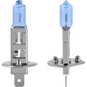H1 Headlight Bulb H1 Halogen Bulb 5000K Super White Light Long Life Replacement P14.5S 12V/55W (H1, 2 Pack)