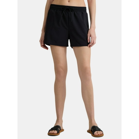 Time and Tru Women's and Women's Plus Cover-Up Woven Shorts, Sizes XXS-4X