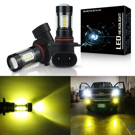 H10 9145 9140 LED Fog Light Bulbs, 3000K Yellow, Max 50W High Power 9005 9006 9040 9045 9050 9155 DRL, Signal, Turn, Parking, Tail Bulb (2pcs)
