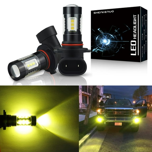 H10 9145 9140 LED Fog Light Bulbs,3000K Yellow,for Ford F-150 F-250 Ranger Mustang Focus Explorer Expedition Escape,9005 9006 9040 9045 9050 9155 DRL, Signal, Turn, Parking, Tail Bulb (2pcs)