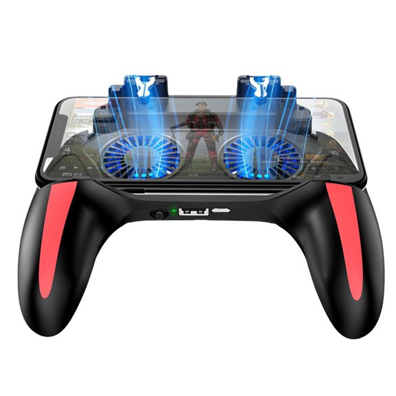 H10 Gaming Handheld Grip Game Controller Joystick Gamepad Cooling Fan, USB Powered 5000mAh Battery Gamepad Stand