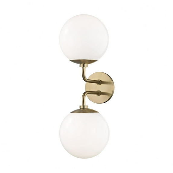 H105102-AGB-Mitzi-Stella - Two Light Wall Sconce-Aged Brass Finish