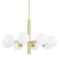 thumbnail image 1 of H105808-AGB-Mitzi-Stella-8 Light Chandelier in Transitional Style-36 Inches Wide by 23.75 Inches High-Aged Brass Finish, 1 of 1