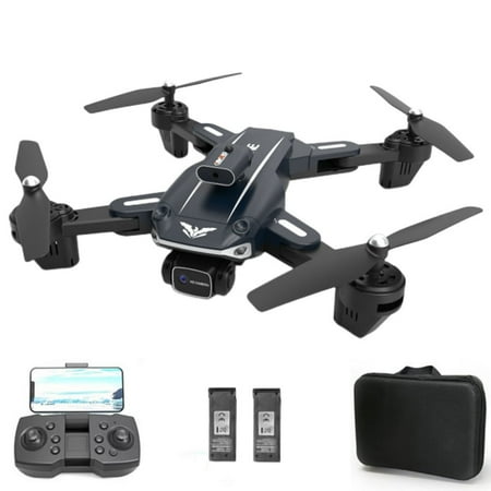 H109 RC Drone, HD Camera , Three-Sided Obstacle Avoidance, Foldable FPV Quadcopter, Optical Flow Fixed High, One Key Start, Headless Mode, Adults and Childers Beginners Toys Gifts,2 Battery, Black