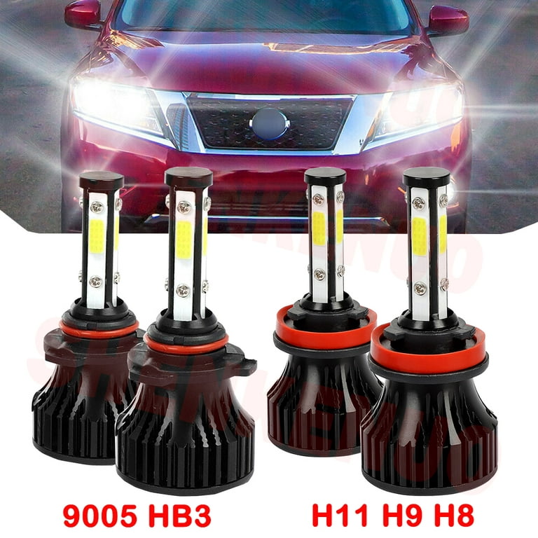 H11 9005 High&Low Beam for Nissan Pathfinder 2013 2014 2015 2016 LED  Headlight Bulbs Kit 4pcs