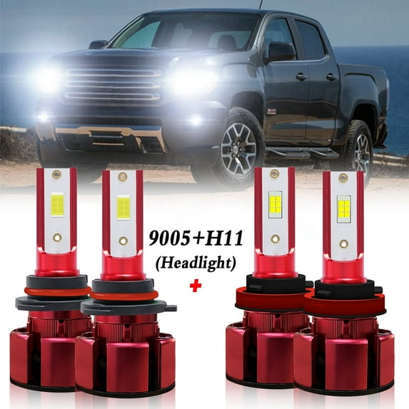 H11 9005 LED Headlight Bulbs for 2015-2020 GMC Canyon Low Beam/High Beam Lights
