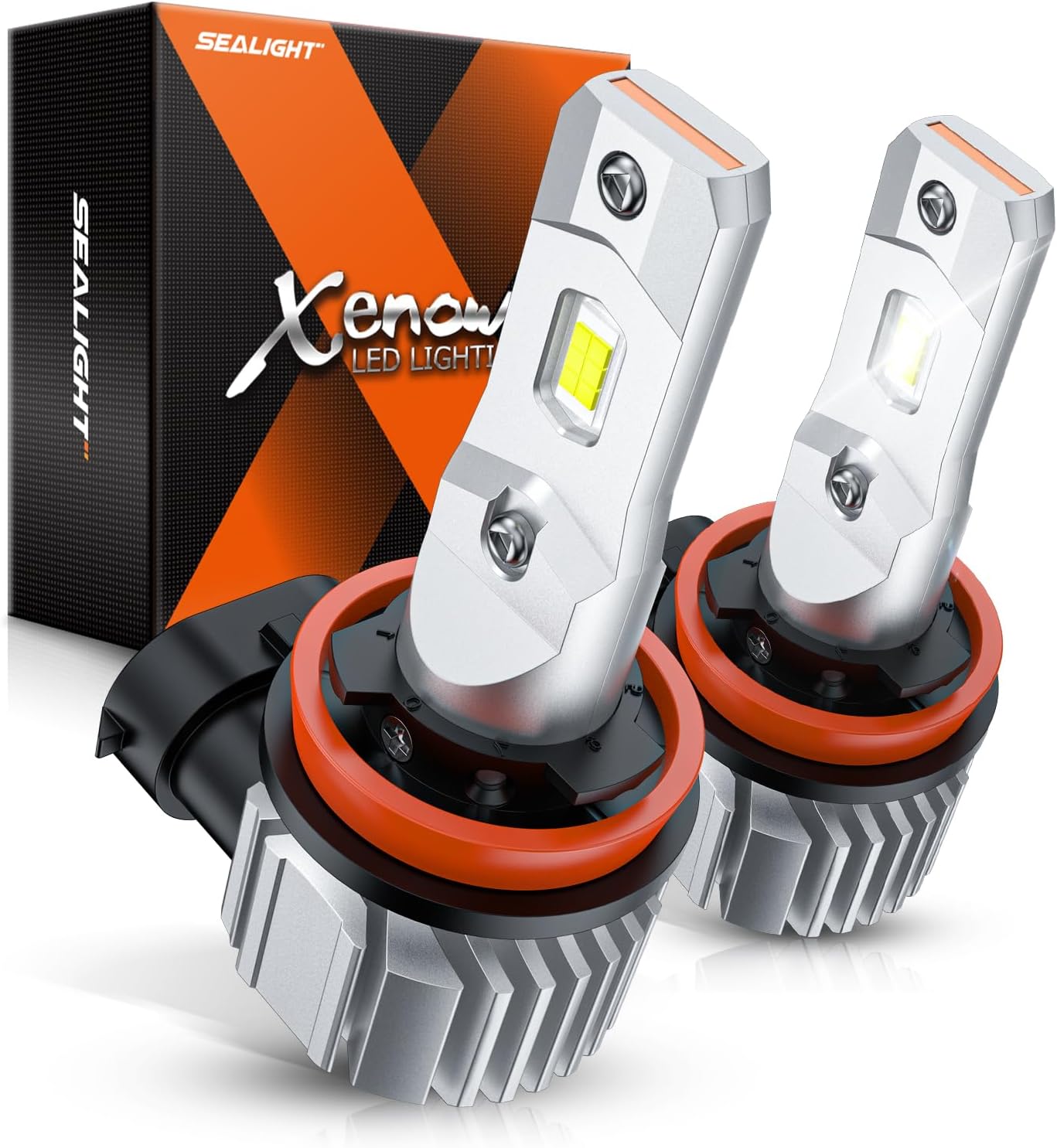 H11 H16 H8 LED Fog Light Bulbs, 12000LM 360° Adjustable Lights Ring