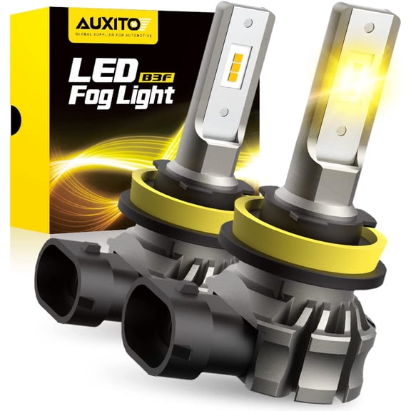 H11/H8/H16 LED Fog Light Bulbs or DRL, 6000 Lumens 3000K Amber Yellow Light, 300% Brightness, CSP LED Chips Fog Lamps Replacement for Cars, Play and Plug (Pack of 2)